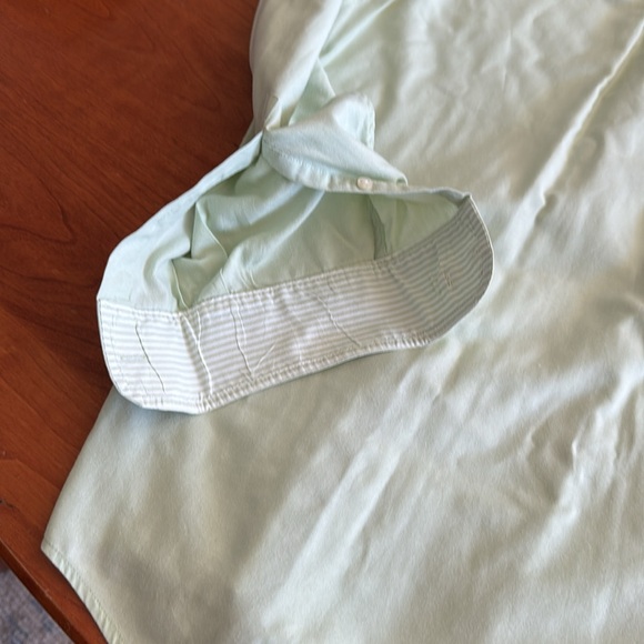 Men’s light mint green Tommy Hilfiger large dress shirt dry cleaned small stain - Picture 6 of 8